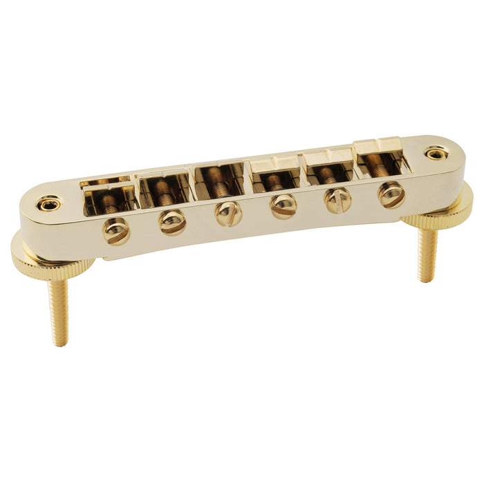 musiclily pro 52mm string spacing abr 1 tune o matic bridge wide body lp bridge for epiphone lp sg style electric guitar mx2616p, gold