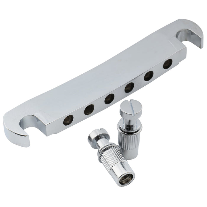 musiclily pro 52 5mm string spacing 6 string stop tailpiece for epiphone lp sg style guitar mx2621p, nickel