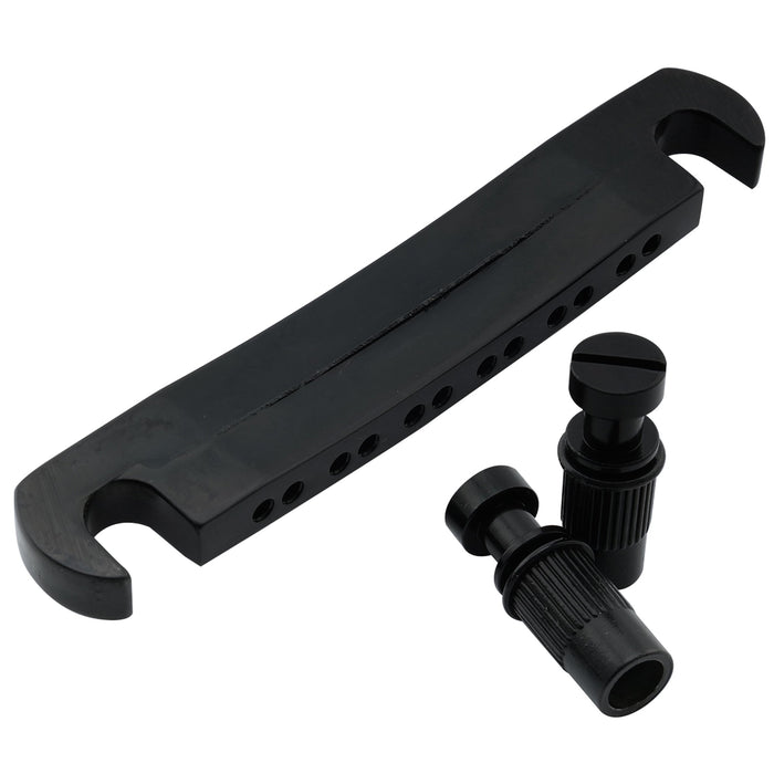 detail of musiclily pro 52 5mm string spacing 12 string stop tailpiece for epiphone lp sg style guitar mx2622p