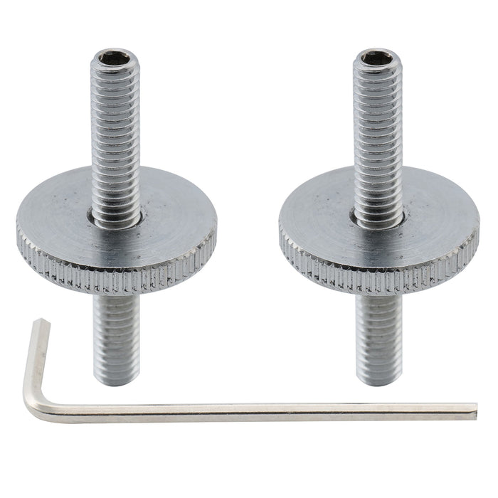 musiclily pro metric sized abr 1 style tune o matic bridge m4 mounting post and thumbwheel sets for epiphone lp style guitar mx2623 2p, chrome