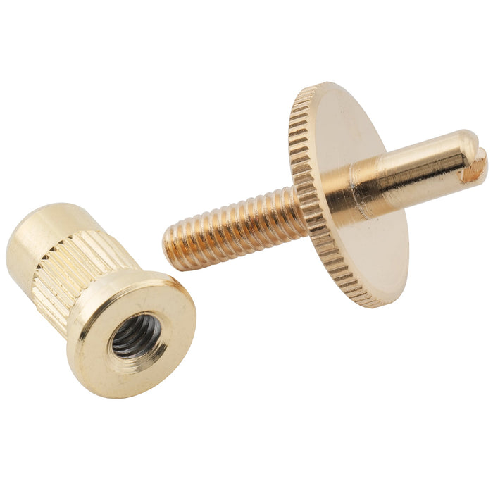 Musiclily Pro ミリ規格 NashvilleナッシュビルTune-o-maticブリッジ取り付け用M4スタッドとブッシング Epiphone LPエレキギター用 ブラック(2個セット)