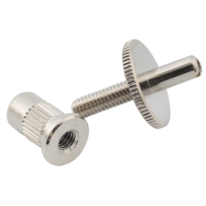 Musiclily Pro ミリ規格 NashvilleナッシュビルTune-o-maticブリッジ取り付け用M4スタッドとブッシング Epiphone LPエレキギター用 ブラック(2個セット)