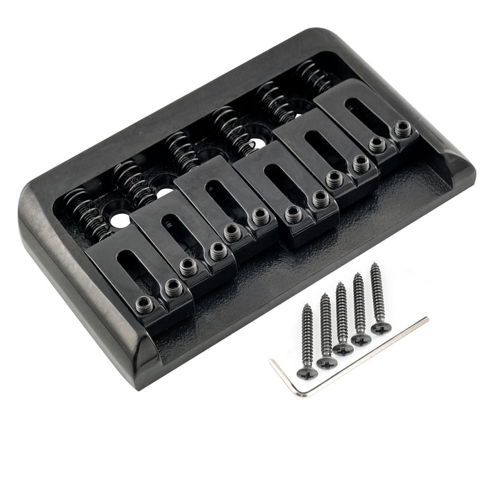 musiclily pro 52 5mm2 1 16 inch string spacing modern style saddle hardtail fixed bridge non tremolo bridge for strat tele style electric guitar mx2625p