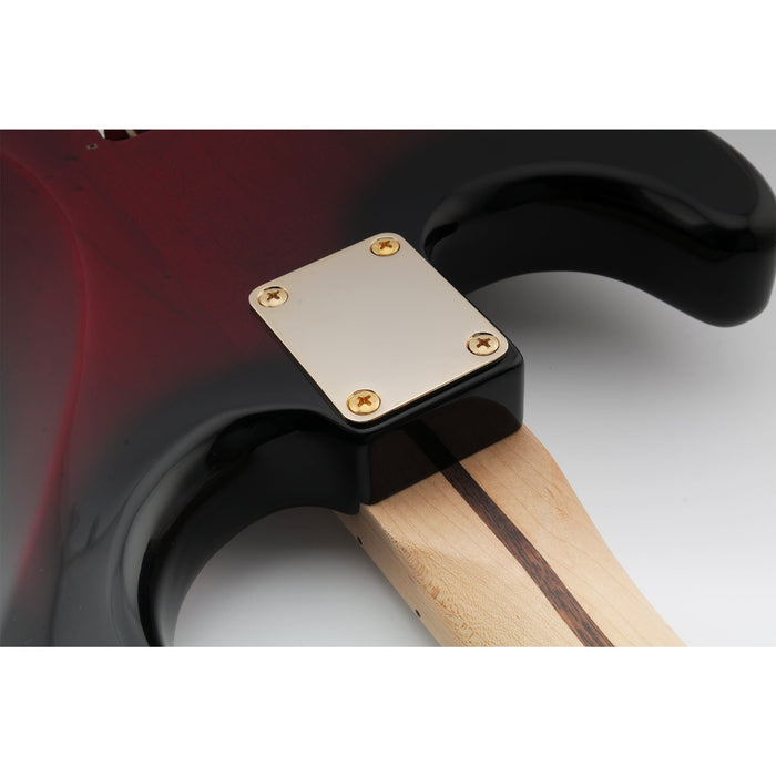 Application of musiclily pro heavy duty steel rectangle neck plate 4 hole neck joint board for guitar bass mx2630p
