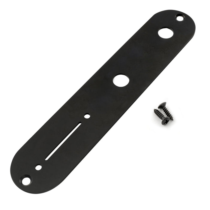 musiclily pro 32mm steel control plate with narrow pots hole spacing for tele style electric guitar mx2634p, black