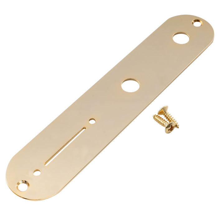 musiclily pro 32mm steel control plate with narrow pots hole spacing for tele style electric guitar mx2634p, gold