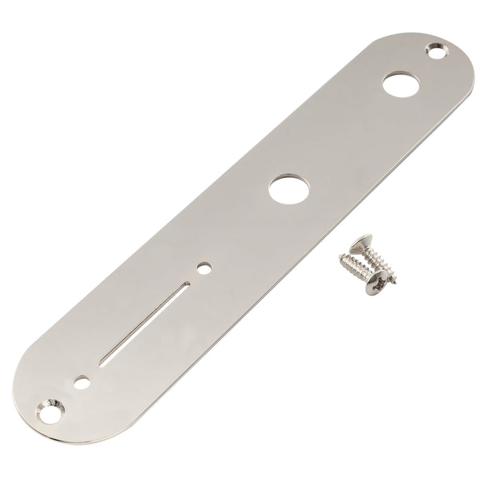 musiclily pro 32mm steel control plate with narrow pots hole spacing for tele style electric guitar mx2634p, nickel