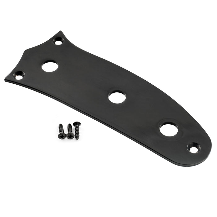 musiclily pro steel 3 hole guitar control plate for mustang style electric guitar mx2637p, black