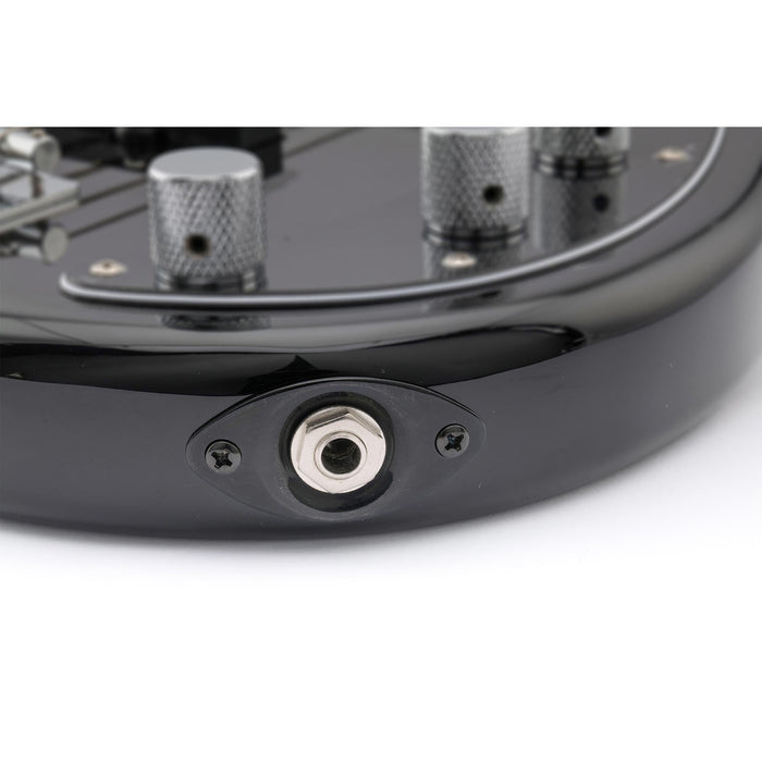 Application of musiclily pro steel curved recessed oval football shape guitar jack plate for electric guitar bass mx2641p