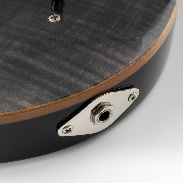 Application of musiclily pro steel curved diamond jack socket plate 9 6mm hole for electric guitar bass mx2643p