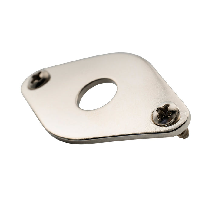 Part of musiclily pro steel curved diamond jack socket plate 9 6mm hole for electric guitar bass mx2643p