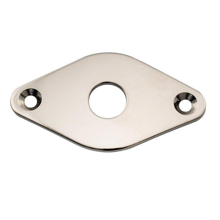 musiclily pro steel curved diamond jack socket plate 9 6mm hole for electric guitar bass mx2643p