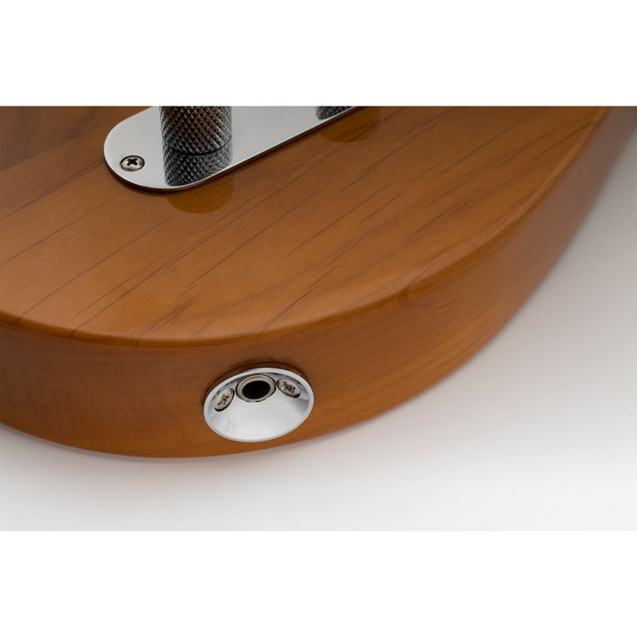 Application of musiclily pro metric m9 steel modern style jack plate for imported tele style electric guitar mx2645p