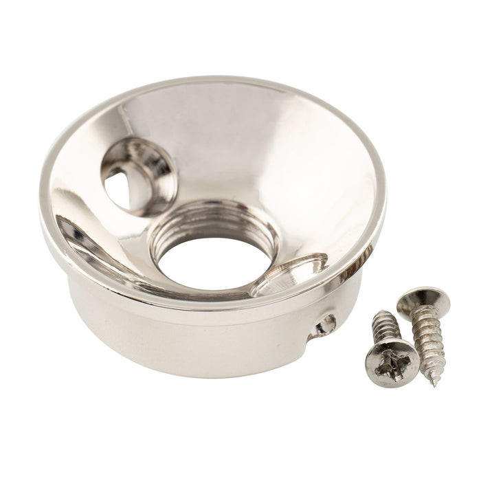 musiclily pro metric m9 steel modern style jack plate for imported tele style electric guitar mx2645p, nickel