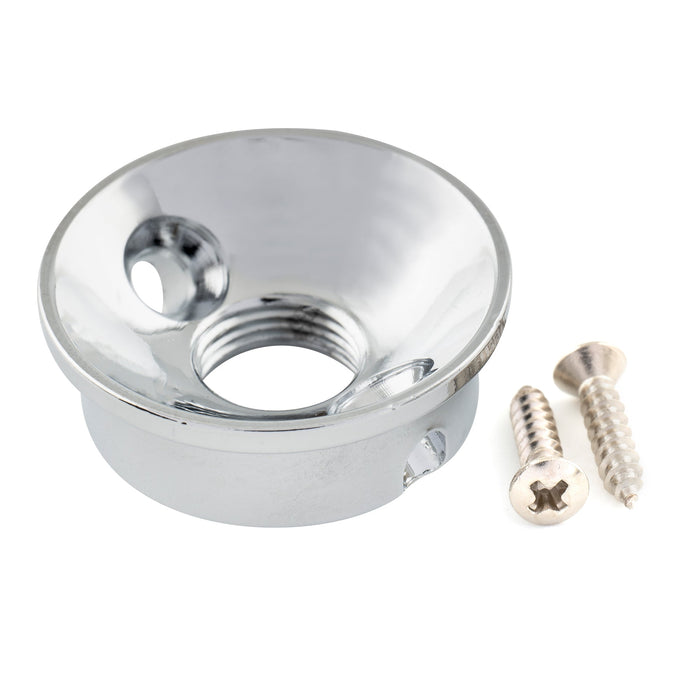 musiclily pro 3 8 inch steel modern style guitar jack plate for usa mexico made tele style electric guitar mx2646p, chrome