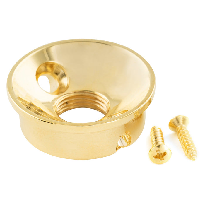 musiclily pro 3 8 inch steel modern style guitar jack plate for usa mexico made tele style electric guitar mx2646p, gold