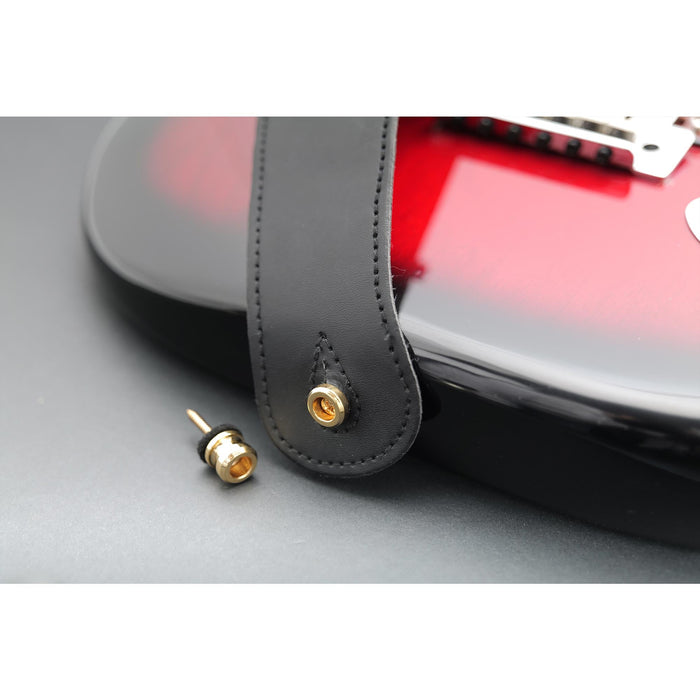 Usage show of musiclily pro 12mm steel strap button end pins for acoustic electric guitar mx2700 2p