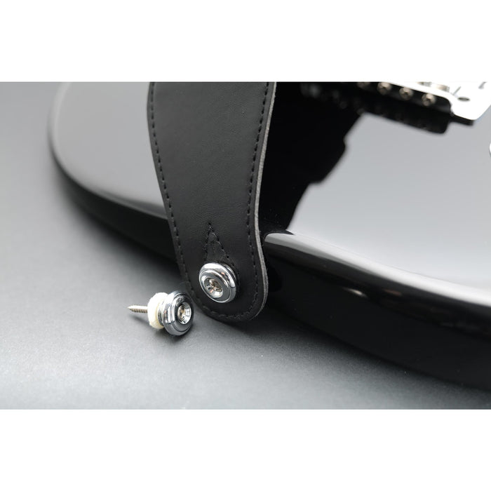 Usage show of musiclily pro 17mm large round steel strap button end pins for acoustic electric guitar mx2704 2p