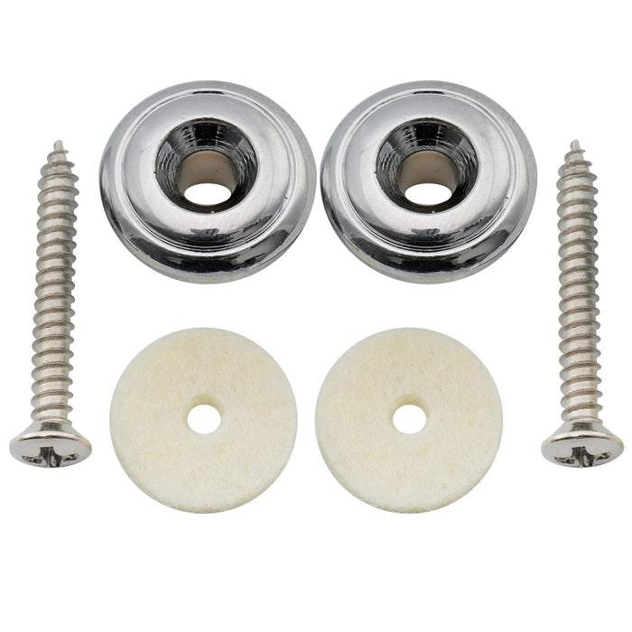 detail of musiclily pro 17mm large round steel strap button end pins for acoustic electric guitar mx2704 2p