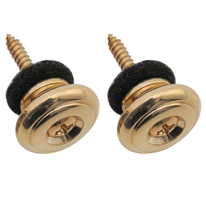 musiclily pro 17mm large round steel strap button end pins for acoustic electric guitar mx2704 2p, gold