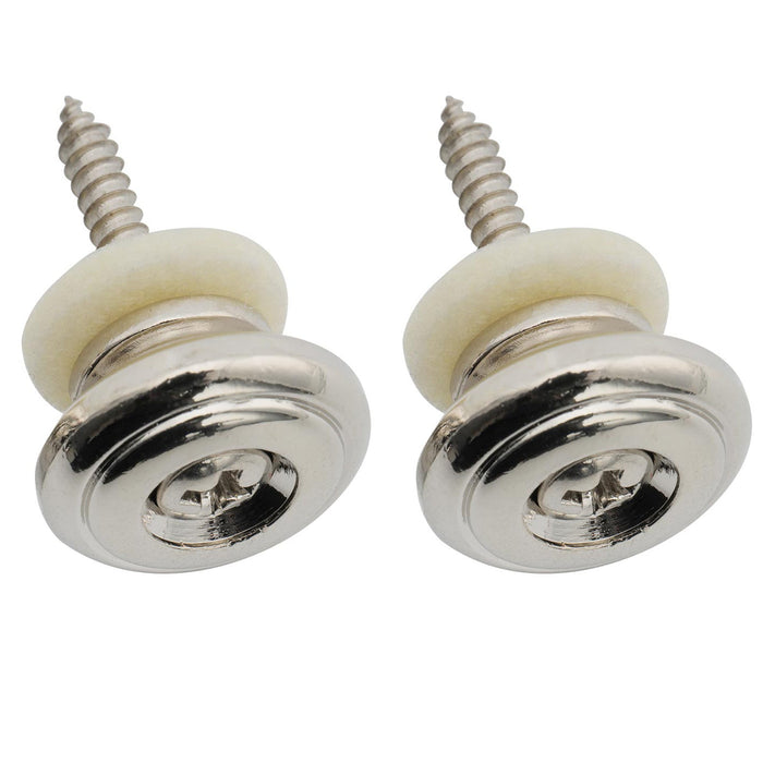 musiclily pro 17mm large round steel strap button end pins for acoustic electric guitar mx2704 2p, nickel