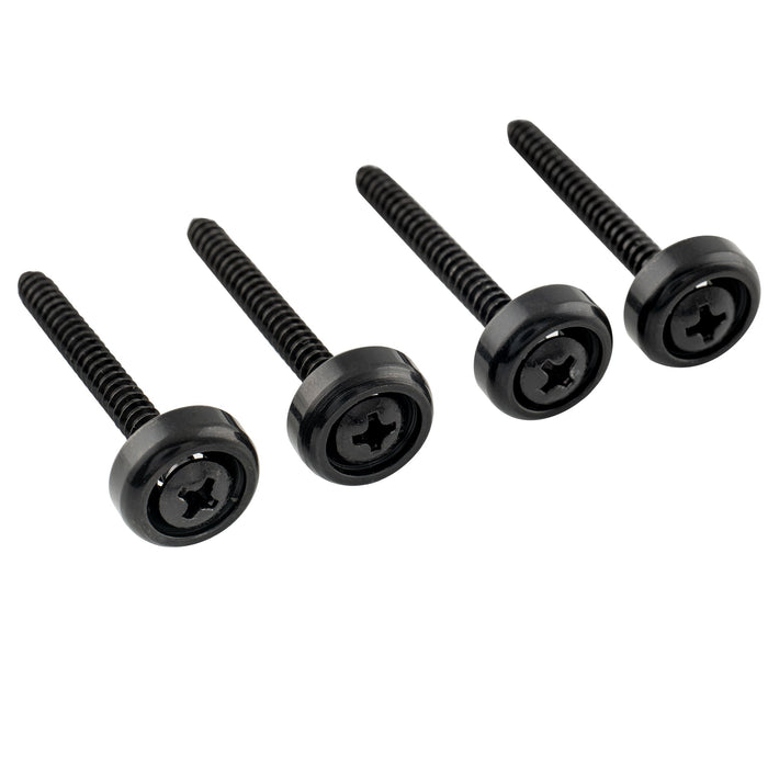 musiclily pro 14mm steel guitar neck mounting ferrules neck joint bushings and bolts for electric guitar bass mx2706 4p, black