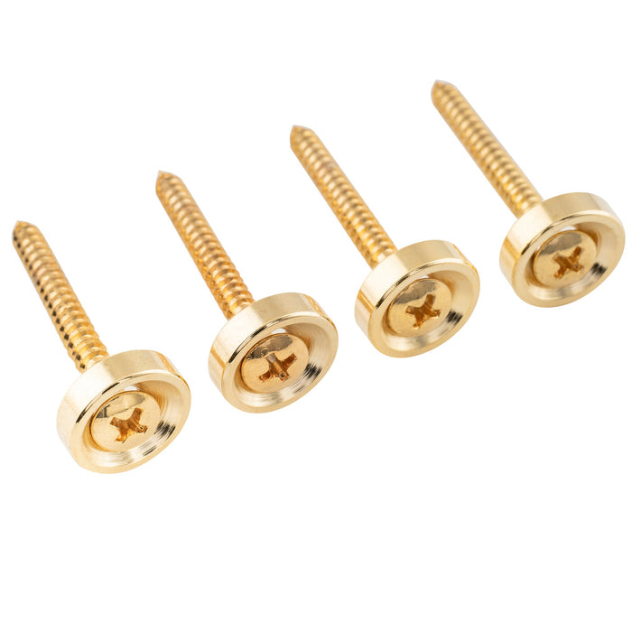 musiclily pro 15mm steel guitar neck joint ferrules bushings and bolts for electric guitar bass mx2707 4p, gold