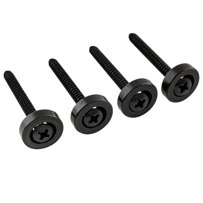 musiclily pro 15mm steel guitar neck mounting ferrules neck joint bushings and bolts for electric guitar bass mx2708 4p, black