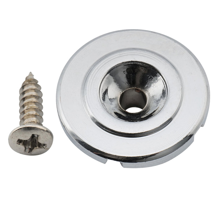 musiclily pro steel 19mm round slotted string retainer guide tree for electric bass mx2709p, chrome