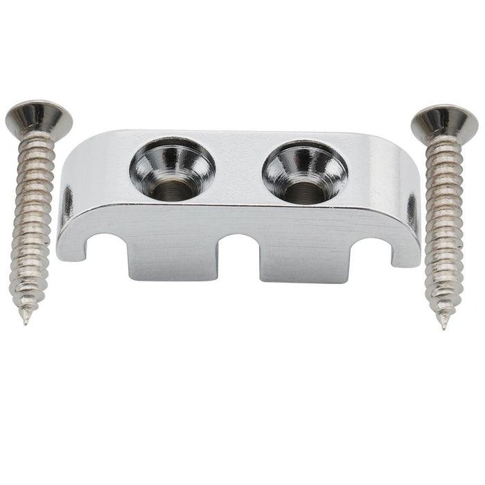 musiclily pro 25mm brass string retainer guide tree for 5 string electric bass mx2710p, chrome