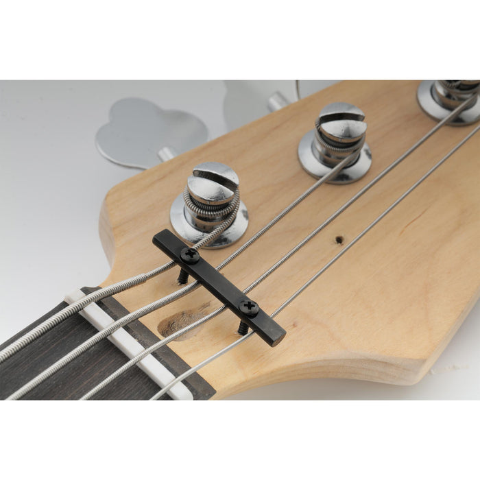 Application of musiclily pro 43mm brass string retainer bar guide tree for 4 string electric bass mx2717p