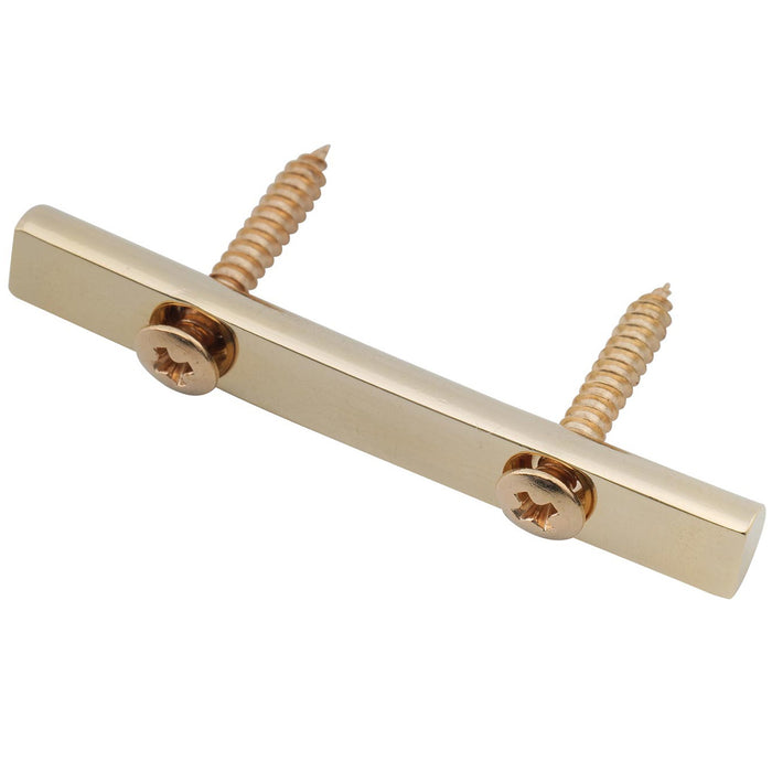 musiclily pro 43mm brass string retainer bar guide tree for 4 string electric bass mx2717p, gold