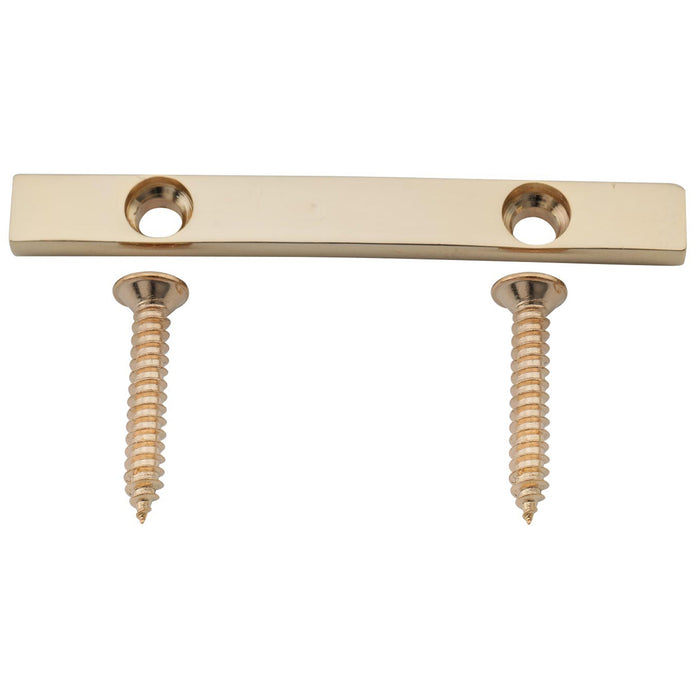 detail of musiclily pro 45mm brass string retainer bar guide tree for 5 string electric bass mx2718p