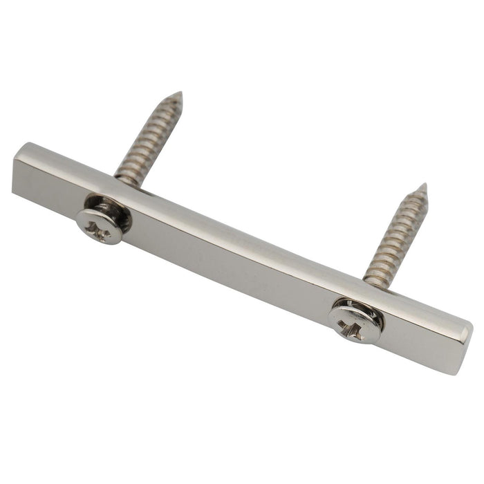 musiclily pro 45mm brass string retainer bar guide tree for 5 string electric bass mx2718p, nickel