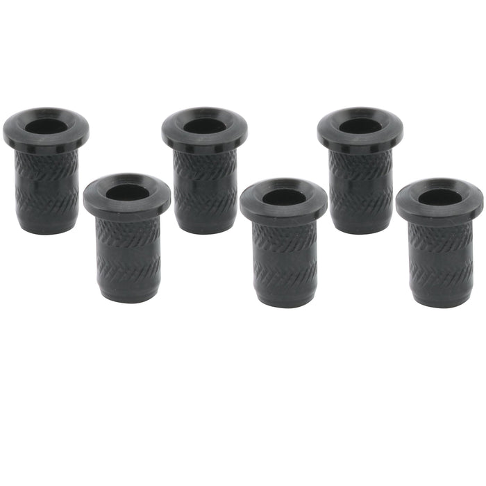 musiclily pro 4mm steel top mounting string ferrules for electric guitar mx2719 6p, black