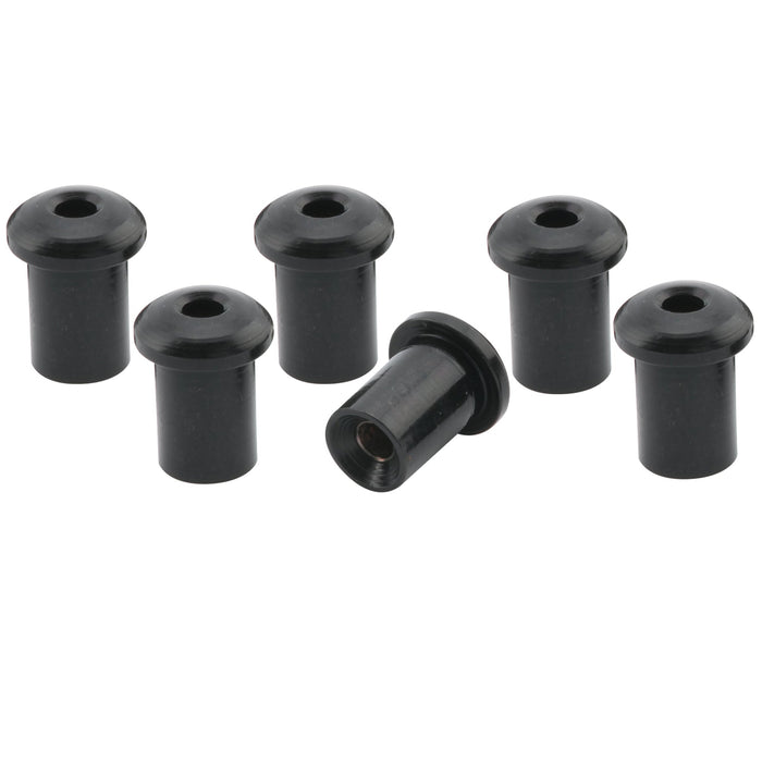 musiclily pro 5mm steel top mounting string ferrules for electric guitar mx2720 6p, black