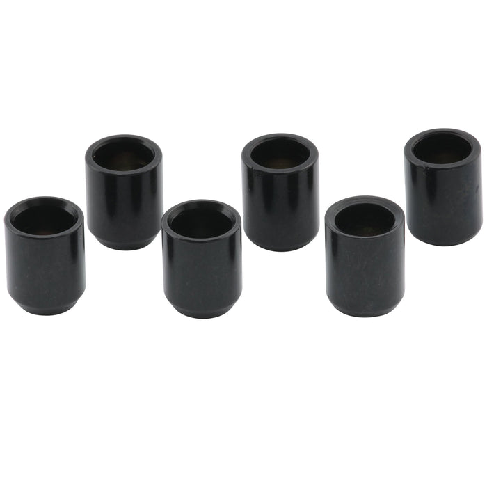 musiclily pro 8mm steel flush style through body string mounting ferrules for tele style electric guitar mx2721 6p, black