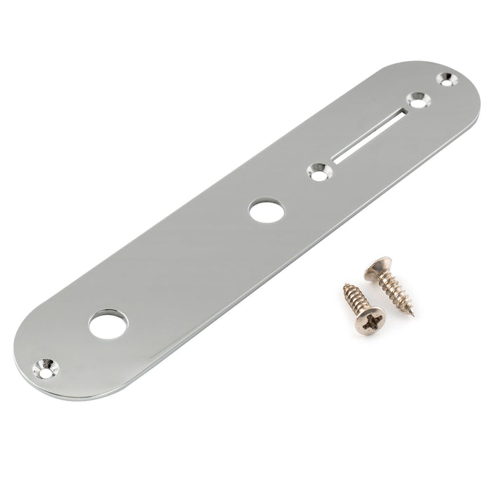 musiclily pro 34mm steel control plate for tele style electric guitar mx2724p, chrome