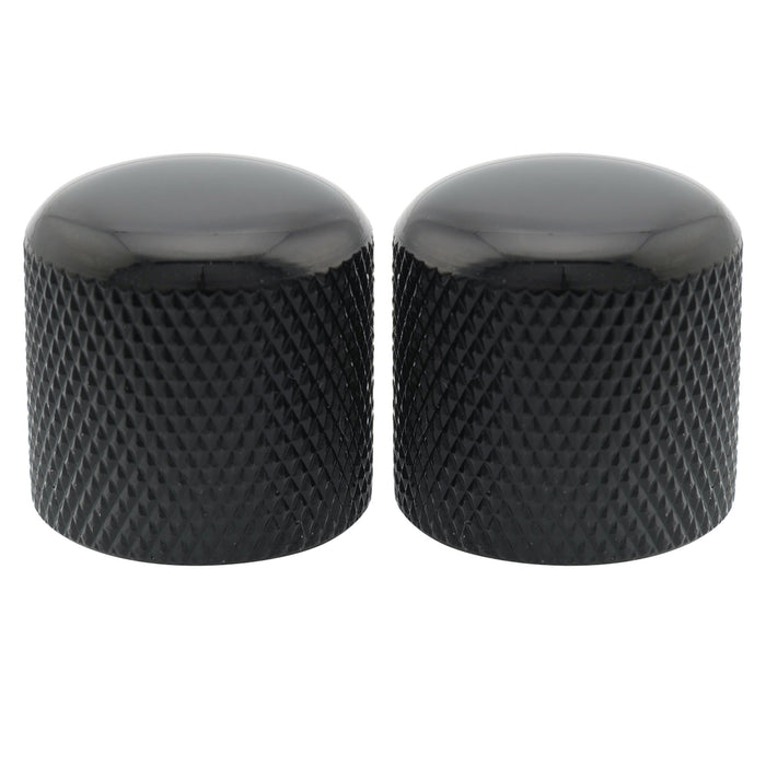 musiclily pro coarse 18 splines steel dome push on control knob 19mm for imported guitar bass mx2790 2p, black