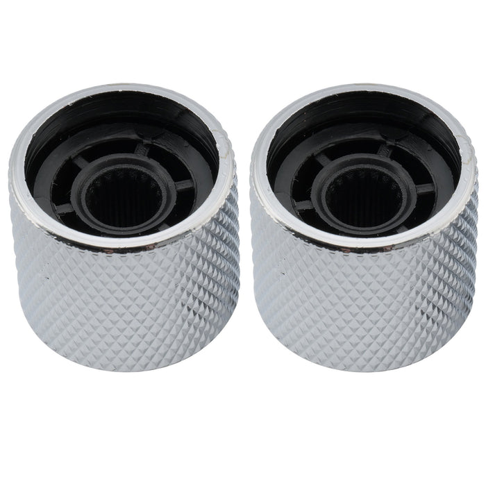 Perilla de control a presión Musiclily Pro Coarse de 18 estrías de acero de 19 mm para guitarra y bajo importados (juego de 2)