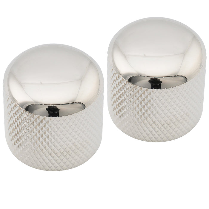detail of musiclily pro coarse 18 splines steel dome push on control knob 19mm for imported guitar bass mx2790 2p