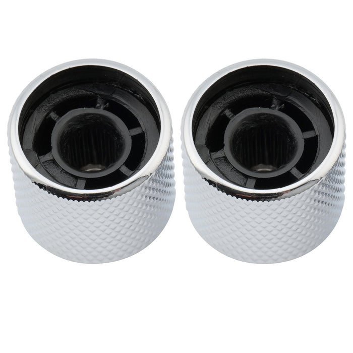 Part of musiclily pro coarse 18 splines steel dome push on control knob with indicator dot for imported guitar bass mx2792 2p