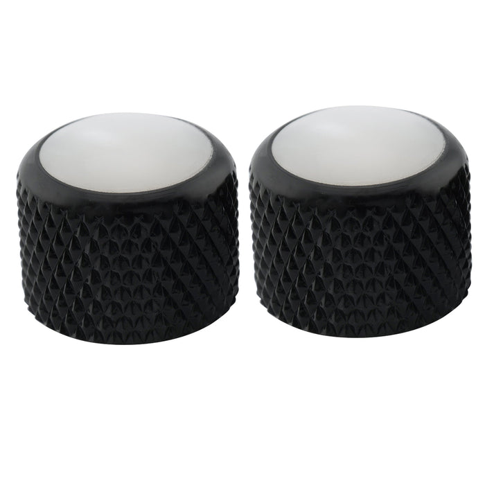 musiclily pro coarse 18 splines steel dome mother of pearl top push on control knob for imported guitar bass mx2793 2p