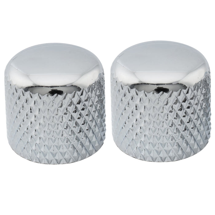 musiclily pro fine 24 splines steel dome push on control knob 18mm for usa made guitar bass potentiometers mx2794 2p, chrome