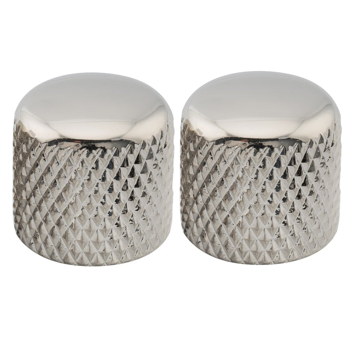 musiclily pro fine 24 splines steel dome push on control knob 18mm for usa made guitar bass potentiometers mx2794 2p, nickel