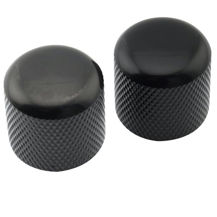 Perilla de control Musiclily Pro Fine de 24 estrías con cúpula de acero de 19 mm para potenciómetros de guitarra y bajo fabricados en EE. UU. (juego de 2)