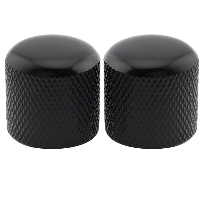 musiclily pro fine 24 splines steel dome push on control knob 19mm for usa made guitar bass potentiometers mx2796 2p, black