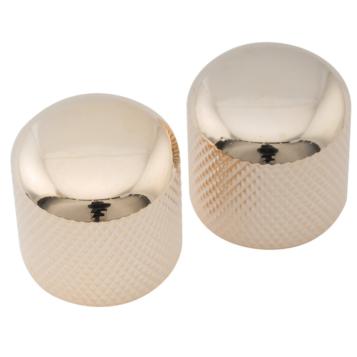 Perilla de control Musiclily Pro Fine de 24 estrías con cúpula de acero de 19 mm para potenciómetros de guitarra y bajo fabricados en EE. UU. (juego de 2)