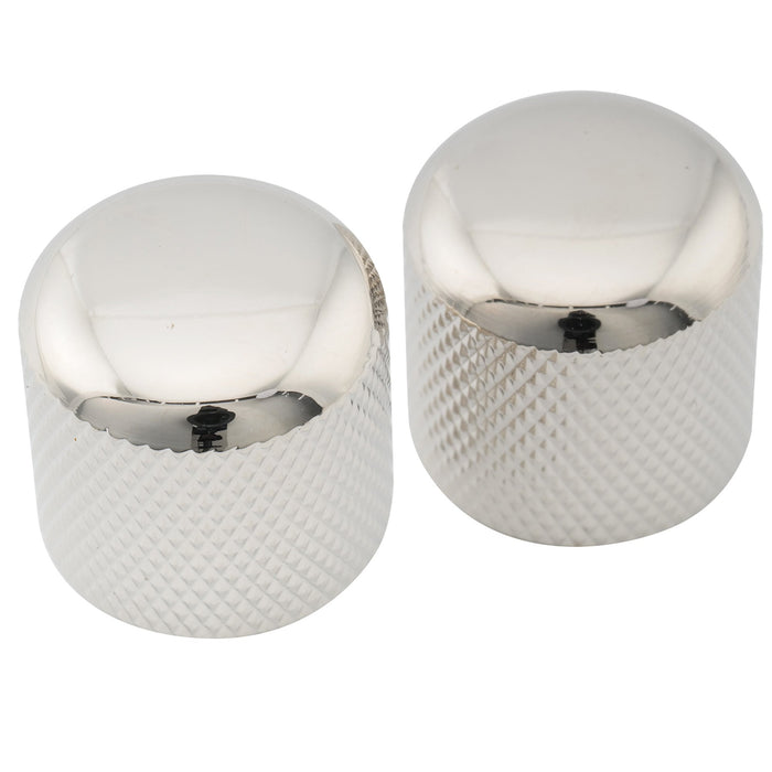 Perilla de control Musiclily Pro Fine de 24 estrías con cúpula de acero de 19 mm para potenciómetros de guitarra y bajo fabricados en EE. UU. (juego de 2)