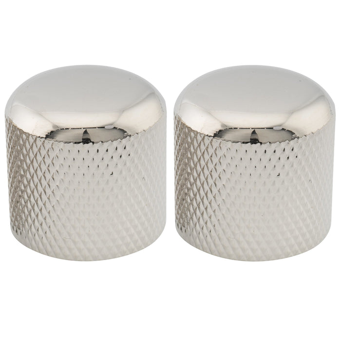 musiclily pro fine 24 splines steel dome push on control knob 19mm for usa made guitar bass potentiometers mx2796 2p, nickel